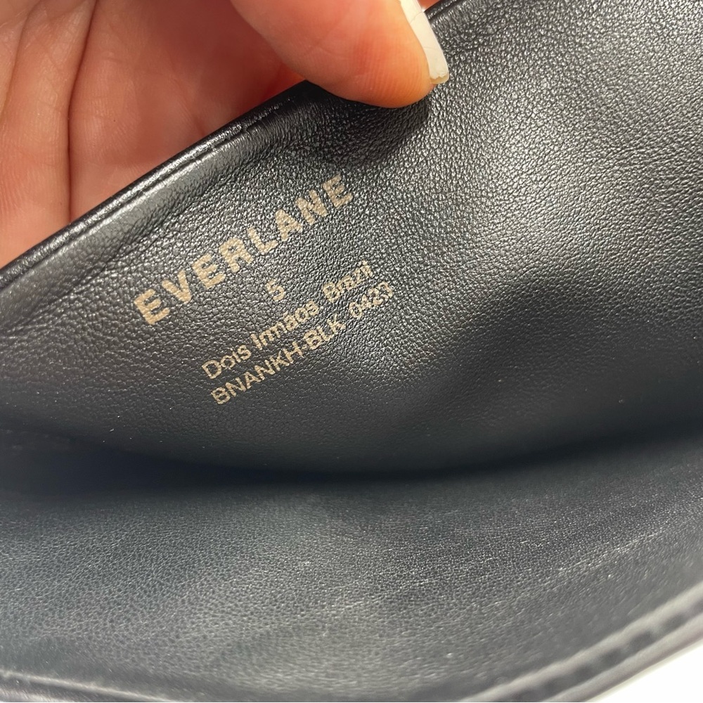 NEW Everlane Black Leather Knee High Pull On Banana Heel Boot in Size 5 - Picture 16 of 16